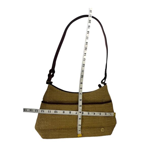 Etienne Aigner Vintage Woven Straw Leather Bag Shoulder Handbag Purse 80s 90s - Picture 13 of 14